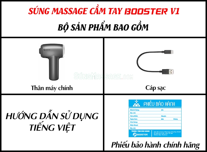 Súng massage giãn cơ cầm tay mini Booster V1