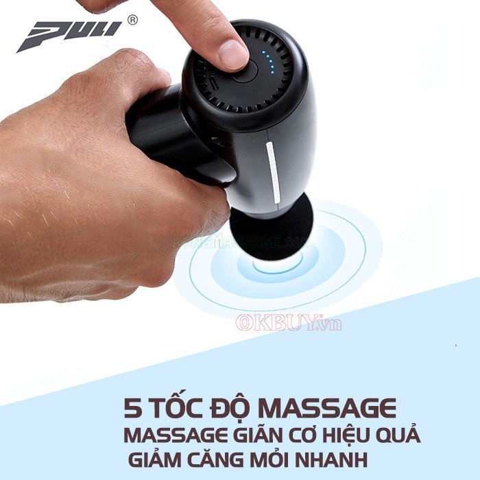 Súng massage cầm tay mini với 5 cường độ massage Puli PL-656