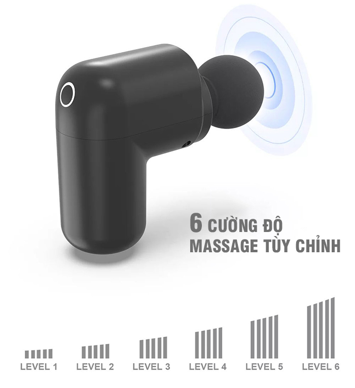 Súng massage cầm tay mini pin sạc Puli PL-658