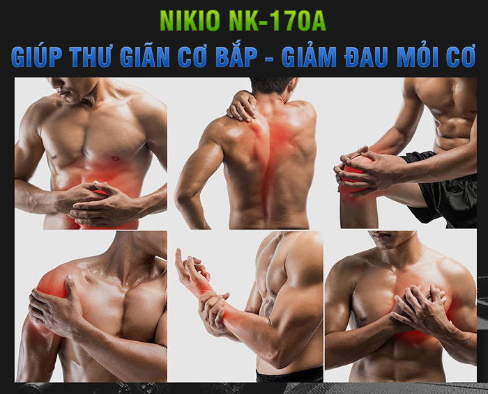 Súng massage giải cơ Nhật Bản Nikio NK-170A - màu xanh