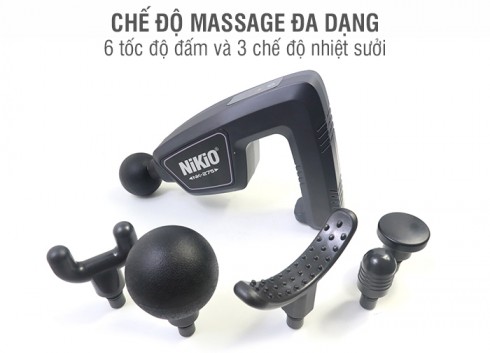 Súng massage có dây đai giảm đau nhức giãn cơ toàn thân Nikio NK-275