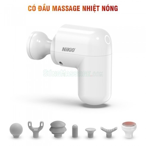 Máy massage cầm tay siêu mini có đầu nhiệt nóng Nikio NK-173