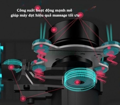 Súng massage cầm tay Booster M2-C - 4 chế độ massage tùy chỉnh thiết kế đèn LED thông minh dễ sử dụn