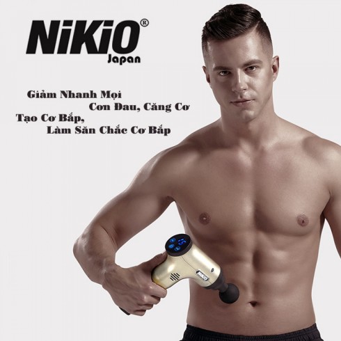 Súng massage cầm tay giãn cơ bắp Nhật Bản Nikio NK-171 Gold
