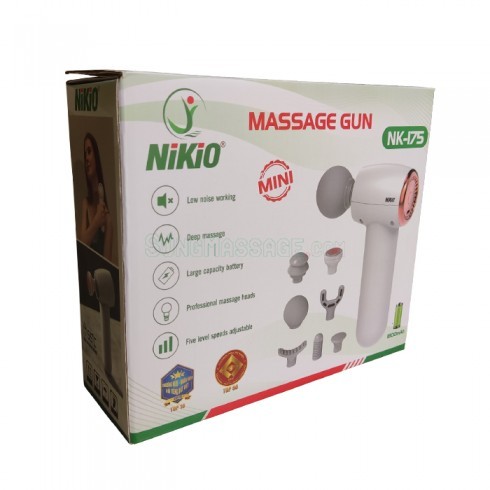 Súng massage cầm tay Mini đầu nóng Nikio NK-175 - 7 đầu