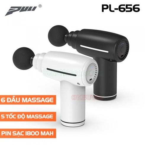 Súng massage giãn cơ Mini Puli PL-656 - 6 đầu đa năng